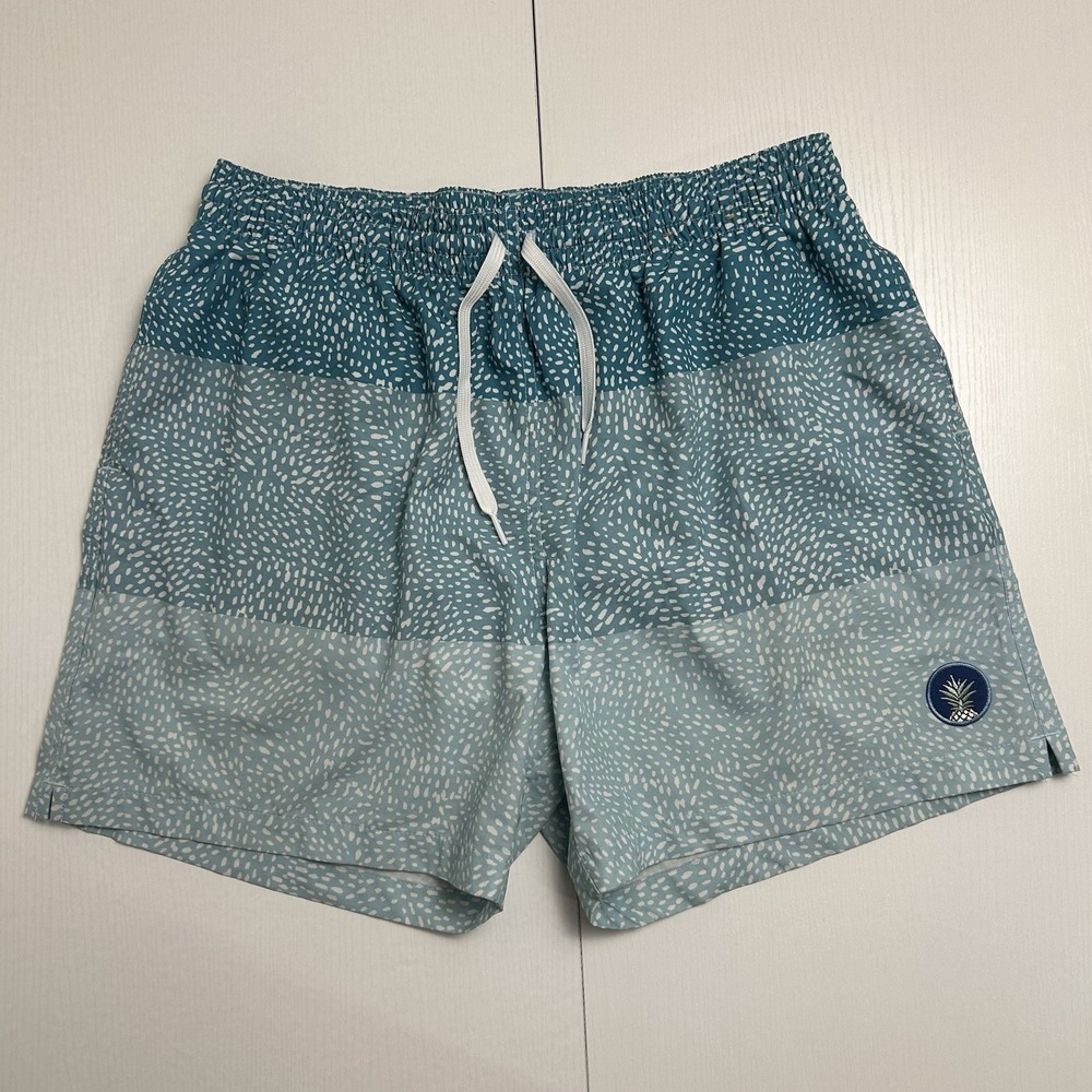 Chubbies Mens Blue Green Gradient Swim Trunks 5.5 Inch Inseam Shorts Size XL